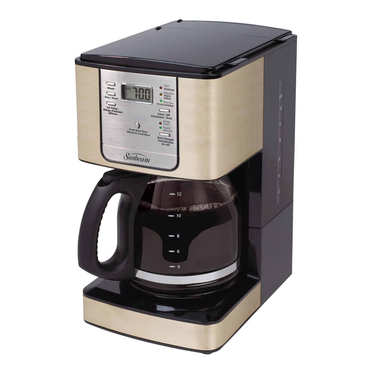 Cafetière Sunbeam 12 tasses programmable, Champagne BVSBJWX27CS033