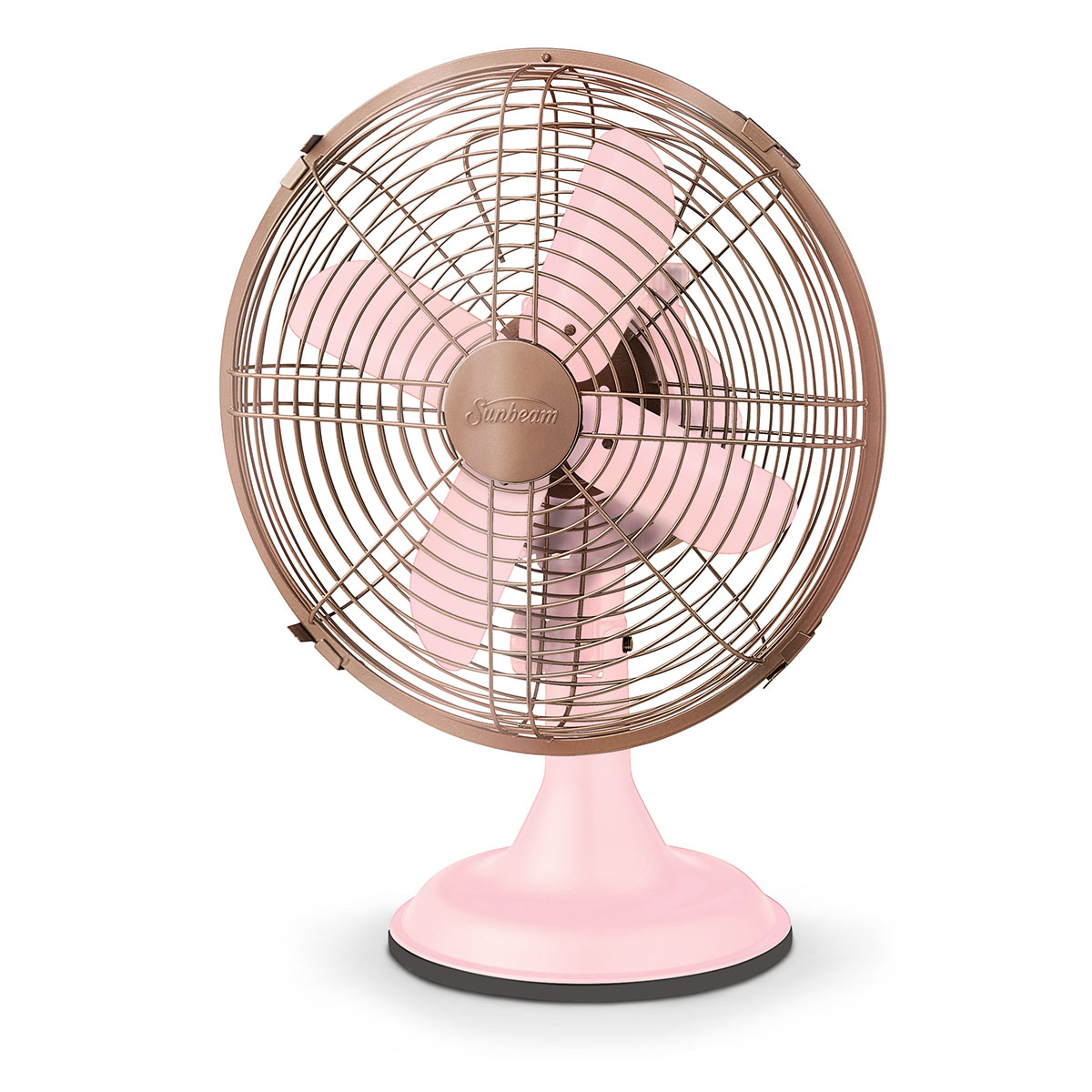 Sunbeam® 12" Modern Metal Table Fan, Rose Quartz Sunbeam® 12" Modern Metal Table Fan, Rose Quartz