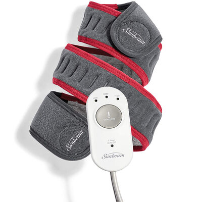 Sunbeam Flexfit Heating Pad Wrap For Pain Relief Grey Red 2083412 Sunbeam Canada