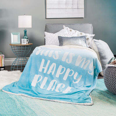 Sunbeam Heated Throw Royal Mink/Sherpa Cuddle Up- This is my Happy Place