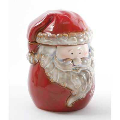 7.5" Hand-Painted Stoneware Cookie Jar - Santa 7.5" Hand-Painted Stoneware Cookie Jar - Santa