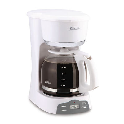Sunbeam® 12-Cup Programmable Coffeemaker, White
