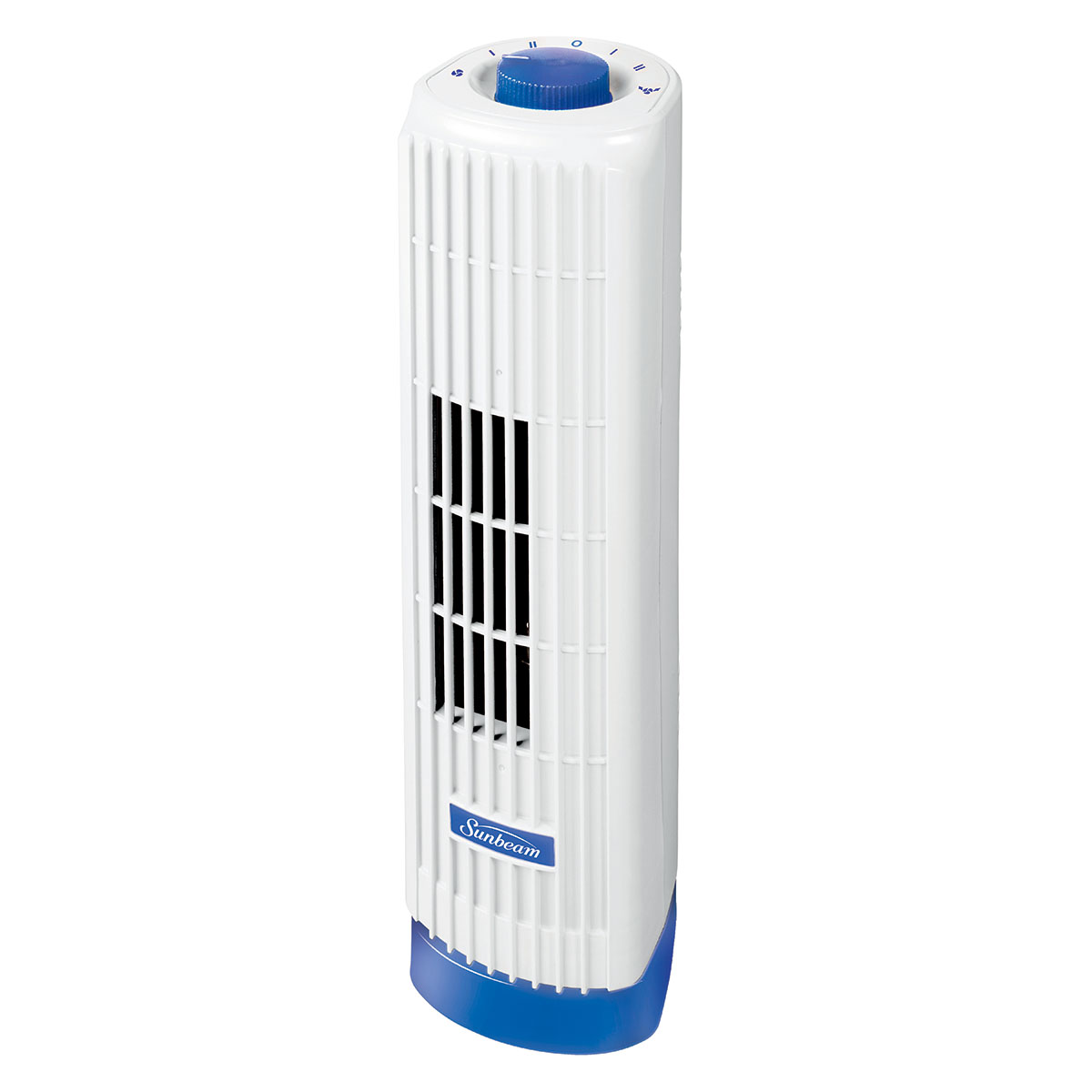 Sunbeam® Personal Tower Fan, White and Blue Sunbeam® Personal Tower Fan, White and Blue