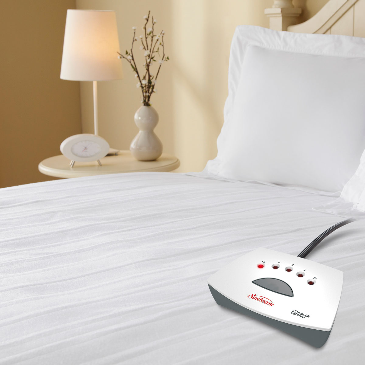Sunbeam® Quilted Heated Mattress Pad with 5 Heat Settings, Queen Sunbeam® Quilted Heated Mattress Pad with 5 Heat Settings, Queen