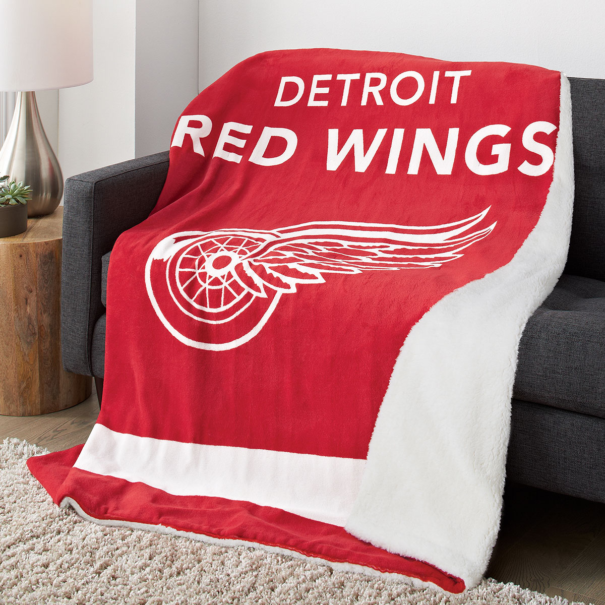 Sunbeam® Reversible Sherpa Heated Throw, Detroit Red Wings Sunbeam® Reversible Sherpa Heated Throw, Detroit Red Wings